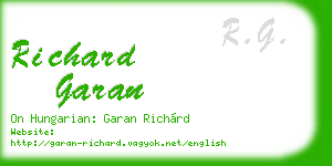 richard garan business card